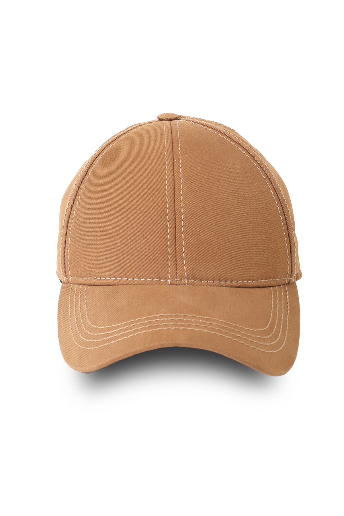 Gabardin Basic 6 Panel Pamuk Şapka Açık Kahverengi