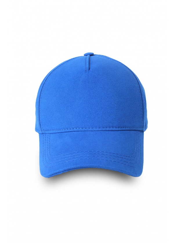Gabardin Pamuk 5 Panel Şapka Saks Mavi