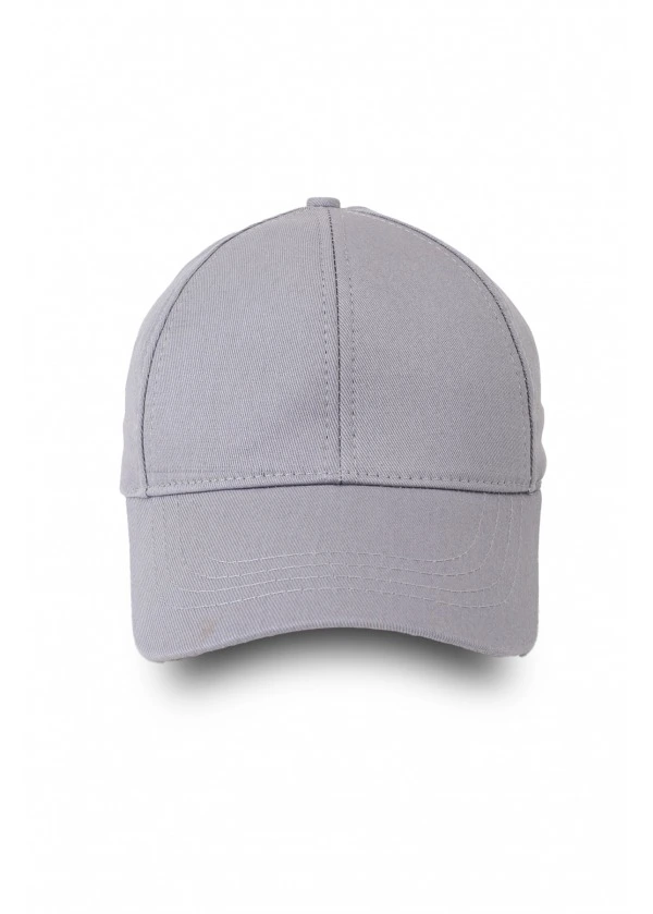 Gabardin Basic 6 Panel Pamuk Şapka Açık Gri
