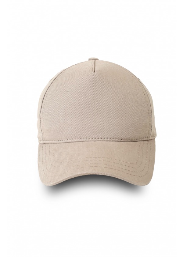 Gabardin Pamuk 5 Panel Şapka Açık Kahve