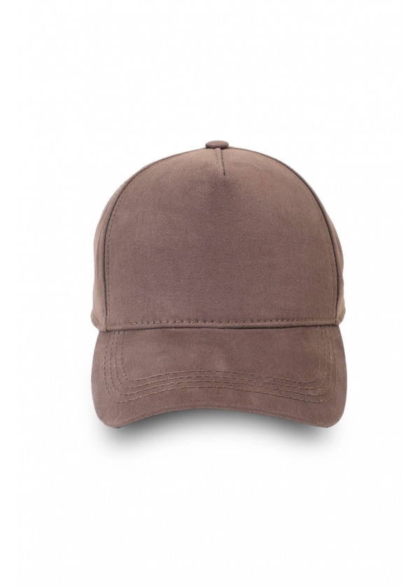 Gabardin Pamuk 5 Panel Şapka Kahve