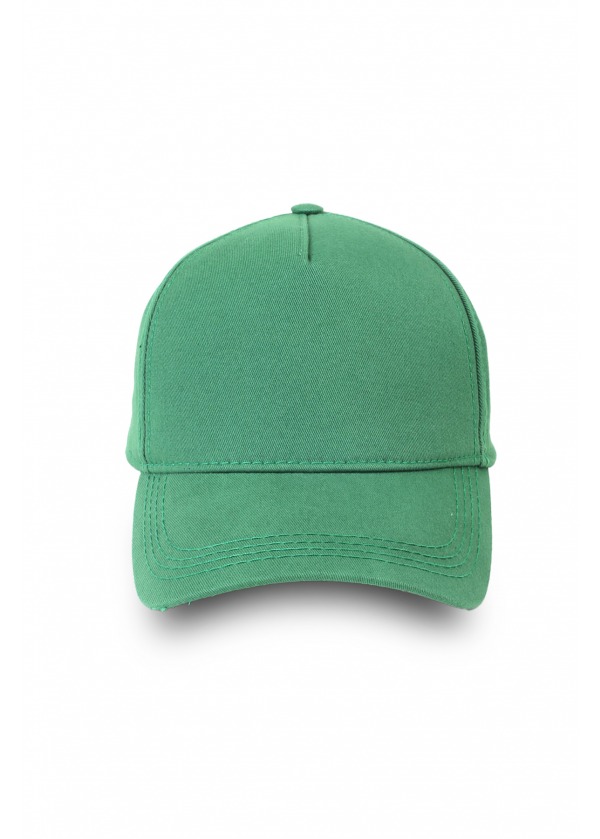 Gabardin Pamuk 5 Panel Şapka Çimen Yeşil